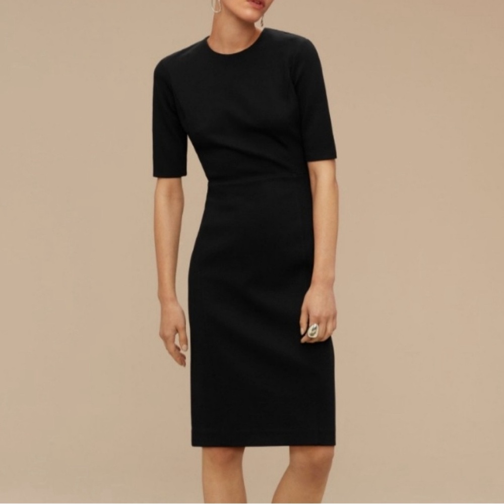 Babaton Kramer Black Dress (faux suade) - Size 4